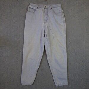Vintage STEFANO Jeans Women's 14 High Rise Light Wash Tapered Mom Distressed